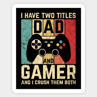 Vintage Gamer Dad Retro Video Games Gift Sticker